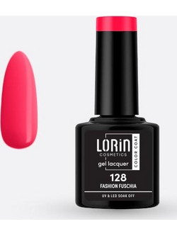 Lorin Gel Lacquer 128 Fashion Fuschia Ημιμόνιμο Βερνίκι Νυχιών 8ml
