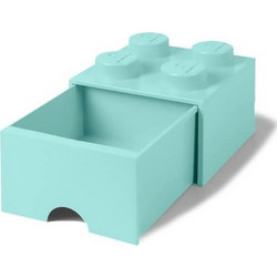Lego Storage 4-Stud Brick Drawer Aqua Blue για 6+ Ετών