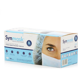 Syndesmos Synmask Χειρουργική Μάσκα Τύπου IIR Μπλε 50τμχ