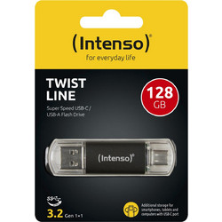 Intenso Twist Line 128GB USB Stick 3.2 Gen 1 με USB-A & USB-C