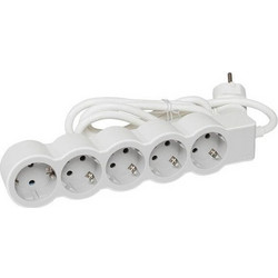 Πολύπριζο Legrand (694555) 5 Θέσεων 1.5m - Λευκό 694555