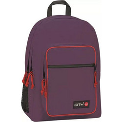 Lyc Sac City Oldschooler Σχολική Τσάντα Πλάτης Γυμνασίου - Λυκείου Μωβ 21735