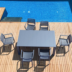 Siesta Vegas Artemis Σετ Τραπεζαρία Κήπου Πολυπροπυλενίου 7τμχ Γκρι 20.9982