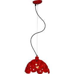 Home Lighting Darina Κρεμαστό Φωτιστικό Οροφής Μονόφωτο E27 Κόκκινο 77-4094
