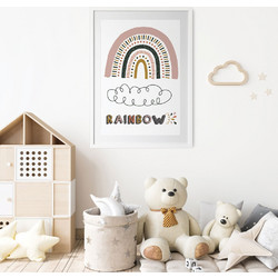 ΠΑΙΔΙΚΗ ΑΦΙΣΑ RAINBOW 2 48287 (PVC/PLEXIGLASS ΑΣΠΡΗ ΚΟΡΝΙΖΑ ΜΕ ΠΛΑΙΣΙΟ) 50x70cm