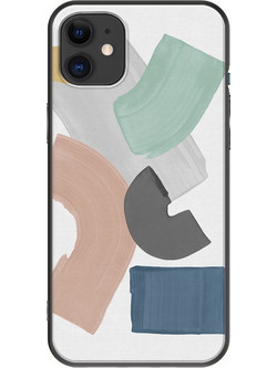 Θήκη Pastel Paint Blocks iPhone 11 Black TPU (Μαύρη Σιλικόνη)