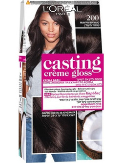 L'Oreal Paris Casting Creme Gloss 200 Πολύ Mαύρο Μόνιμη Βαφή Μαλλιών Χωρίς Αμμωνία 48ml