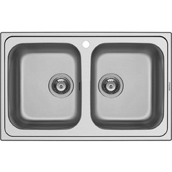 Pyramis Athena Extra Ένθετος Νεροχύτης Inox Σατινέ 79x50cm 107162301
