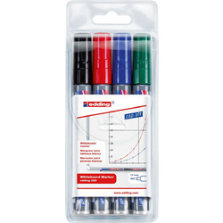 Μαρκαδόρος ασπροπίνακα Edding 250 1,5-3mm μεταλλικός σετ 4 χρωμάτων