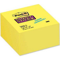 Αυτοκόλλητα Χαρτάκια Super Sticky Post-it -76x76 - Κίτρινο - 90 φύλλα 654-12SSCY-EU