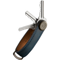 ORBITKEY ΔΕΡΜΑΤΙΝΗ ΚΛΕΙΔΟΘΗΚΗ ΜΠΡΕΛΟΚ ΜΠΛΕ MARINE - KEY ORGANISER CRAZY HORSE MARINE BLUE CHLO-2-MBMBGM