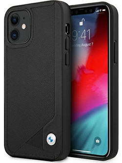 BMW Leather Deboss case for iPhone 12 mini - black