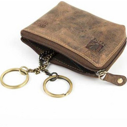 DOMLEATHERS DOMLEATHERS ΔΕΡΜ'ΤΙΝΗ ΚΛΕΙΔΟΘΗΚΗ-ΠΟΡΤΟΦΟΛ'ΚΙ DL5024 LIGHTBROWN HUNTER