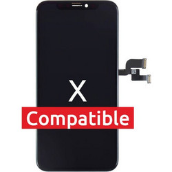For iPhone/iPad (APX0001B3) OLED (soft) Touchscreen - Black, (Compatible) for model iPhone X