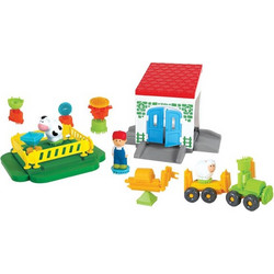 Οδοντωτά Τουβλάκια Mochtoys Farm 100 τμχ με Φιγούρες (001032)
