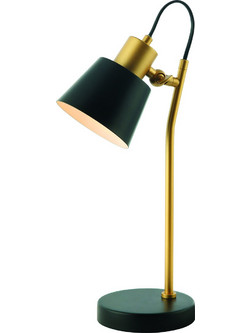 Zambelis Lights 1XE14 Πορτατίφ E14 Μαύρο Χρυσό Φ13xΥ42cm