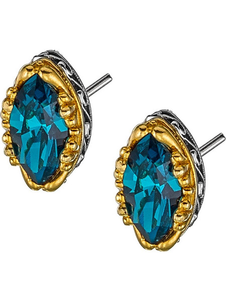 Σκουλαρίκια Anastasios Creations ασήμι 925 με μπλε swarovski FSK688
