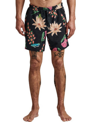 Roark Ανδρικό Μαγιό Σορτς Floral Μαύρο RB395-BLK