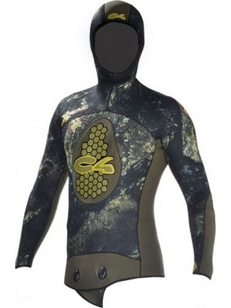C4 Extreme Camo Σακάκι Κατάδυσης Ξυρισμένο Neoprene με Επιστήθιο για Ψαροντούφεκο 6.5mm