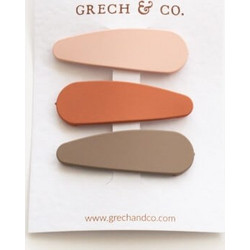 Σετ 3 Τσιμπιδάκια Stone / Shell / Rust - Grech & Co