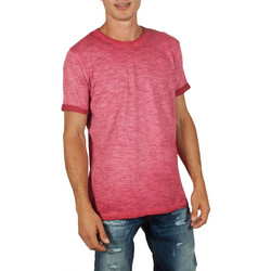 Ανδρικό longline t-shirt κόκκινο μελανζέ 20302-rd