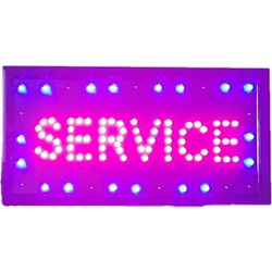 Φωτιζόμενη πινακίδα Led με κίνηση Service