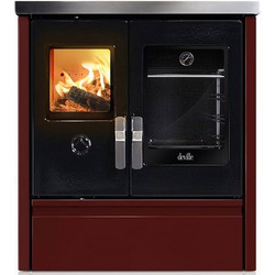 Deville Melisse 75 Bordeaux Ατσάλινη Ξυλόσομπα με Φούρνο 8kW