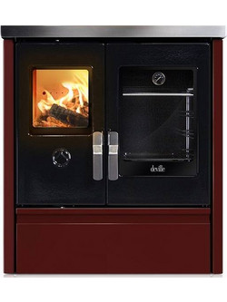 Deville Melisse 75 Bordeaux Ατσάλινη Ξυλόσομπα με Φούρνο 8kW
