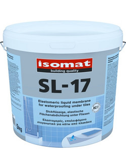 Isomat SL-17 Ελαστομερές Επαλειφόμενο Στεγανωτικό Πλακιδίων Γκρι 5kg