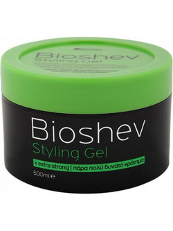 Bioshev Styling Extra Strong Gel Μαλλιών Ανδρικό για Λάμψη Πολύ Δυνατό Κράτημα 250ml