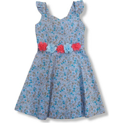 Serafino Παιδικό Φόρεμα Floral Μπλε S22-N2519