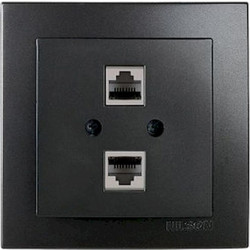 Μαύρη πρίζα δικτύου RJ45-CAT5-RJ11 24221048