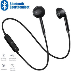 Sport Stereo Bluetooth V4.1 S6 Wireless Headphone Earbuds with Mic Black