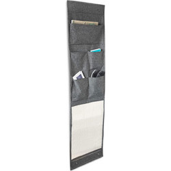 Navaris Cat Scratcher Storage Organiser - Οργανωτής Αποθήκευσης 5 Θέσεων για Πόρτα / Τοίχο με Ονυχοδρόμιο για Γάτες από Σιζάλ - 174 x 45.5 cm - Grey (49098.19)