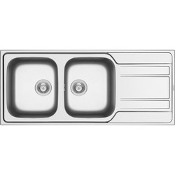 Pyramis Zeda Extra Ένθετος Νεροχύτης Inox Αντιστρεφόμενος Σατινέ 116x50cm 107153600