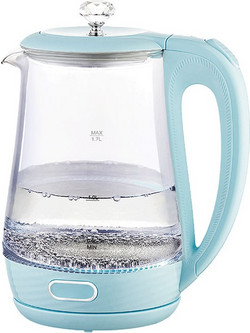 Feel-Maestro MR-052 Γυάλινος Βραστήρας 1.7lt 2200W Μπλε