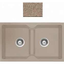 Sanitec Classic 340 Υποκαθήμενος Νεροχύτης Γρανίτη Ματ Granite Beige 78x50cm