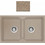 Sanitec Classic 340 Υποκαθήμενος Νεροχύτης Γρανίτη Ματ Granite Beige 78x50cm
