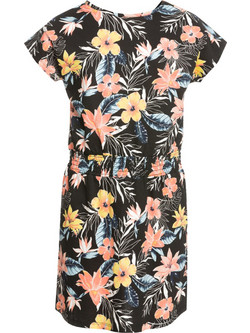 Roxy Παιδικό Φόρεμα Floral Μαύρο ERGKD03188-KVJ7