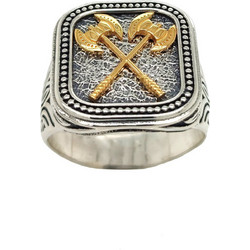 Δαχτυλίδι Anastasios Creations ασήμι 925 με τσεκούρια FD865