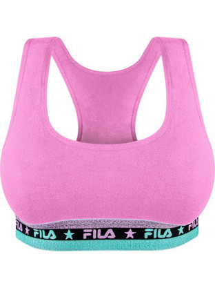 Fila Rainbow Αθλητικό Μπουστάκι με Μέτρια Στήριξη Φούξια FU6141-199