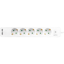 Socket 5xSchuko with 2xUSB Logilink LPS249U 1,5m