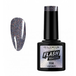 Elixir Flash 1138 Light Multi Glitter Ημιμόνιμο Βερνίκι Νυχιών 8ml