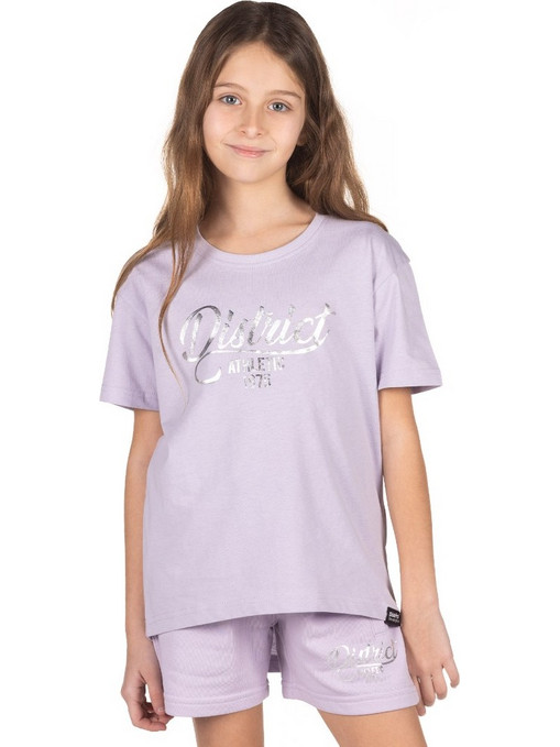 District75 Παιδικό T-Shirt Κοντομάνικο Λιλά 123KGSS-698-0V8