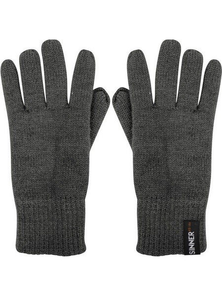 Sinner Wilderness Knitted Glove Grey Unisex Γάντια