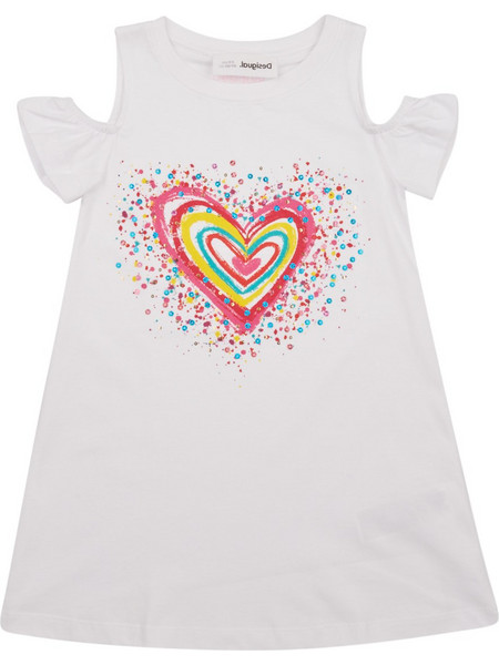 Desigual Παιδικό Φόρεμα Λευκό 23SGVK09-1000