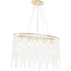 LUCE Ambiente Breeze Κρεμαστό Φωτιστικό Οροφής με Κρύσταλλα Πολύφωτο Χρυσό 8031414865949