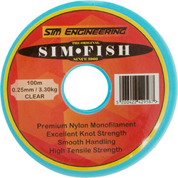 Πετονιά διάφανη Sim Fish 100 μ. 0,25mm