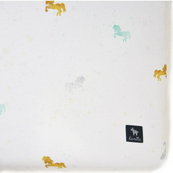 Lanila Pony Dots Βρεφικό Σεντόνι Κούνιας Βαμβακερό με Λάστιχο 70x140 White