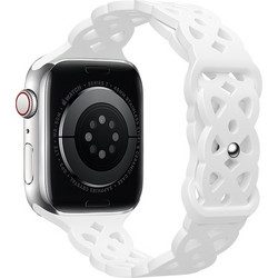 Hoco WA09 Rhombus Λουράκι Σιλικόνης White (Apple Watch 38 / 40 / 41mm)